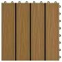 Piastrella Decking in WPC 11 pz 30x30 cm 1 sqm Colore Teak