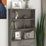 Scaffale per Credenza Grigio Chiaro 85x35x100 cm Legno di Pino