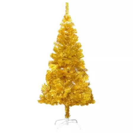 Albero di Natale Artificiale con Supporto Oro 240 cm PET