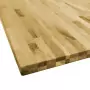 Piano del Tavolo Legno Massello di Rovere Quadrato 44mm 80x80cm