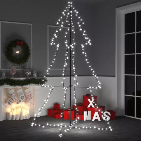 Albero di Natale a Cono 240 LED per Interni Esterni 118x180 cm