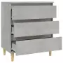 Credenza Grigio Cemento 60x35x70 cm in Legno Multistrato