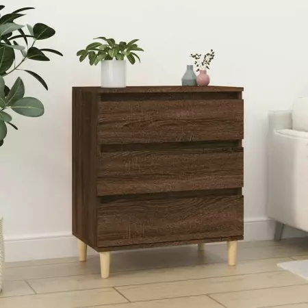 Credenza Rovere Marrone 60x35x70 cm in Legno Multistrato