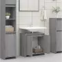 Armadietto Bagno Grigio Sonoma 60x33x61 cm in Legno Multistrato