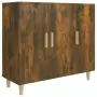 Credenza Rovere Fumo 90x34x80 cm in Legno Multistrato