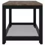 Tavolino da Salotto Grigio e Nero 90x45x45 cm in MDF e Ferro