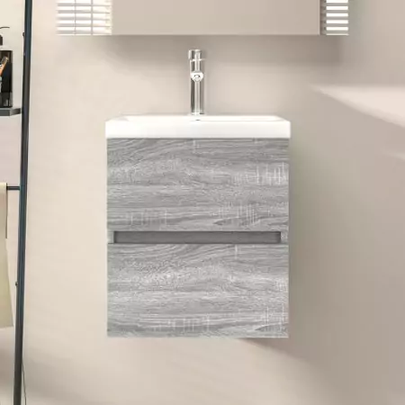 Mobile Lavabo Grigio Sonoma 41x38,5x45 cm in Legno Multistrato