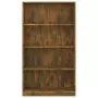 Libreria a 4 Ripiani Rovere Fumo 80x24x142 cm Legno Multistrato