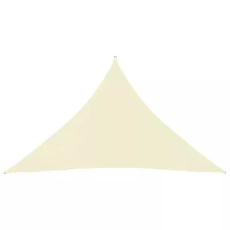 Parasole a Vela Oxford Triangolare 5x5x6 m Crema