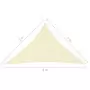 Parasole a Vela Oxford Triangolare 5x5x6 m Crema