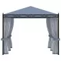 Gazebo con Schermi a Rete 3x4 cm Antracite in Acciaio