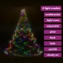 Albero da Parete con Gancio Metallico 720 LED Colorati 5 m