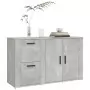 Credenza Grigio Cemento 100x33x59,5 cm in Legno Multistrato