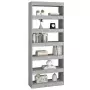 Libreria/Divisorio Grigio Cemento 80x30x198 cm in Truciolato