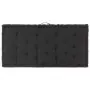 Cuscino per Pallet e Pavimento in Cotone 120x80x10 cm Nero