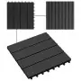 Piastrelle per Decking 22 pz 30x30cm 2mq in WPC Nero