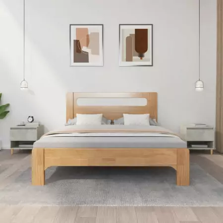 Comodini 2 pz Grigio Cemento 50x46x50 cm in Legno Multistrato