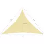 Vela Parasole 160 g/m² Beige 3x3x3 m in HDPE