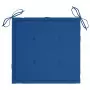 Cuscini per Sedie da Esterno 6 pz Blu Reale 40x40x3 cm Tessuto