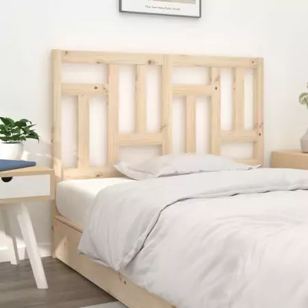 Testiera per Letto 205,5x4x100 cm in Legno Massello di Pino