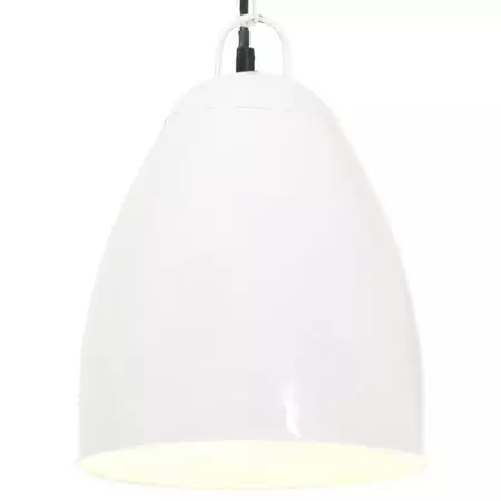 Lampada a Sospensione Industriale 25 W Bianca Rotonda 32 cm E27