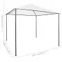 Gazebo da Giardino 3x3x2,9 m Bianco 180 g/m²