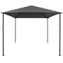 Gazebo 3x3 m Antracite in Tessuto e Acciaio 180 g/m²