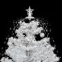 Albero di Natale con Neve e Base a Ombrellone Bianco 75 cm