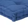 Cuscino per Pallet e Pavimento in Cotone 120x80x10 cm Blu Chiaro