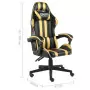 Sedia da Gaming Nero e Oro in Similpelle