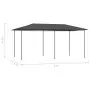 Gazebo 3x6x2,6 m Antracite 160 g/m²