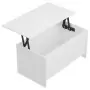 Tavolino da Salotto Bianco 102x55,5x52,5 cm Legno Multistrato