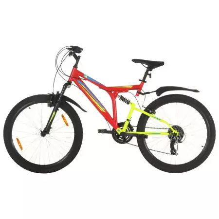 Mountain Bike 21 Speed 26" Ruote 49 cm Rosso