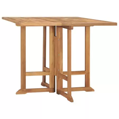 Tavolo da Giardino Pieghevole 90x90x75 cm in Massello di Teak