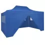 Tenda Pieghevole Pop-Up con 4 Pareti Laterali 3x4,5 m Blu