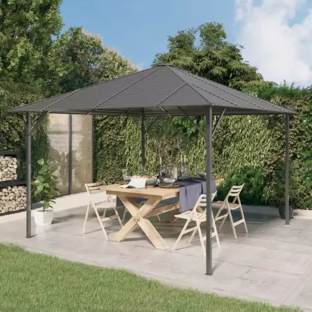 Gazebo con Tetto 3x3 m Antracite