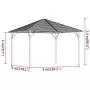 Gazebo con Tetto 3x3 m Antracite