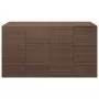 Contenitore da Giardino in Rattan PE 194x100x103 cm Marrone