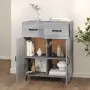 Credenza Grigio Sonoma 69,5x34x90 cm in Legno Multistrato