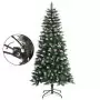 Albero di Natale Artificiale con Base Verde 120 cm PVC