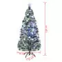 Albero di Natale Artificiale Supporto/LED 150 cm Fibra Ottica