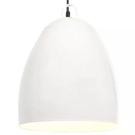 Lampada a Sospensione Industriale 25 W Bianca Rotonda 42 cm E27