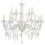 Candelabro a 2 Livelli Bianco 15 Lampadine E14