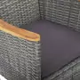 Set Mobili da Pranzo da Giardino 5 pz Grigio Polyrattan Acacia