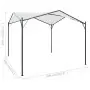 Gazebo da Giardino 3x3x2,6 m Bianco 180 g/m²