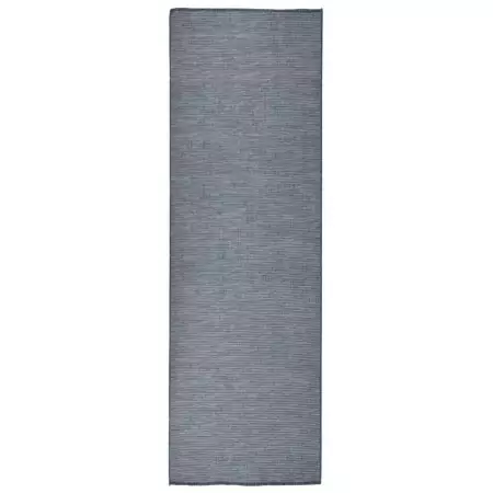 Tappeto da Esterni a Tessitura Piatta 80x250 cm Blu