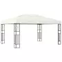 Gazebo con Stringa di Luci LED 3x4 m in Tessuto Crema