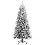 Albero di Natale Artificiale con Neve Floccata 150 cm PVC e PE