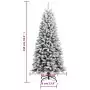 Albero di Natale Artificiale con Neve Floccata 150 cm PVC e PE