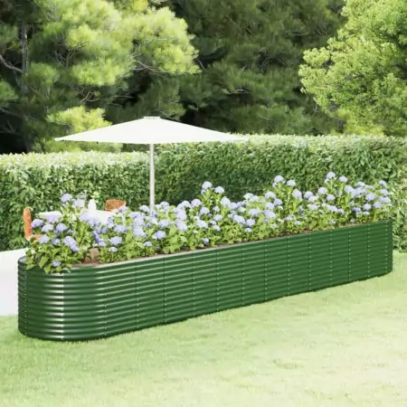 Vaso Giardino Verde 554x100x68 cm Acciaio Verniciato a Polvere